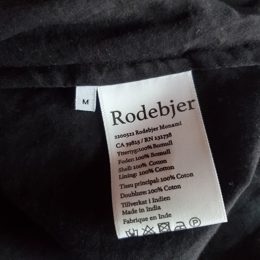 Rodebjer Sangallo Monami Dress Leg-o-Mutton Sleeve Black Eyelet Romantic Goth - Picture 9 of 14